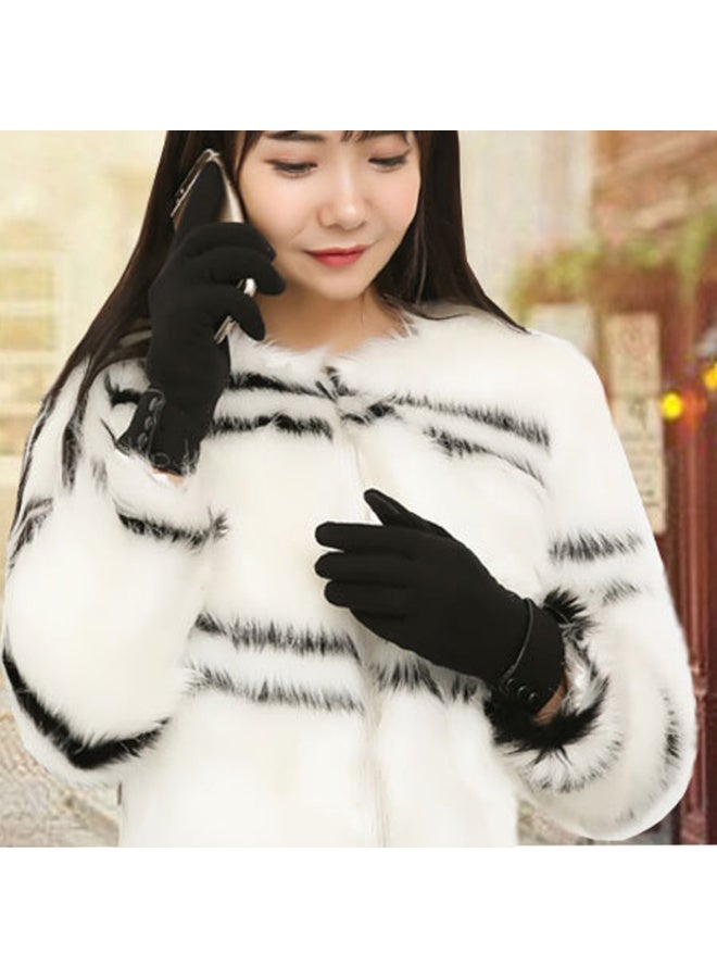 Women Full Finger Hand Gloves Wind Protect Hands Winter Warm Gloves - Image 3